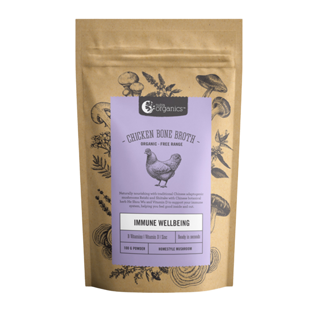 Nutraorganics - Chicken Bone Broth | Hearty Mushroom 100G
