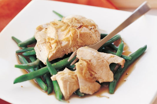 ASIAN INSPIRED CHICKEN ON BEANS
